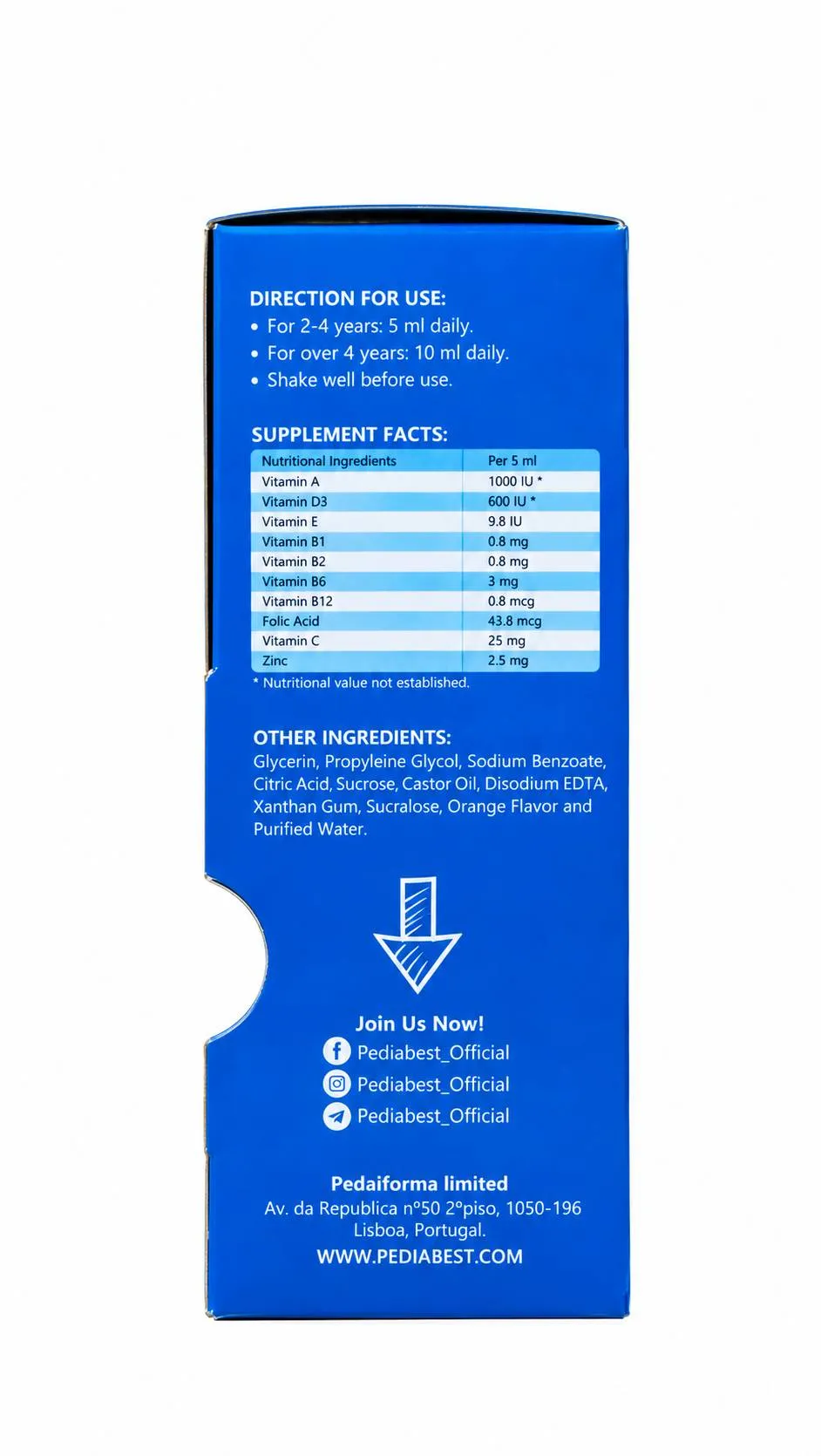PEDIABEST MULTI پدیابست مولتی ویتامین — تصویر 3